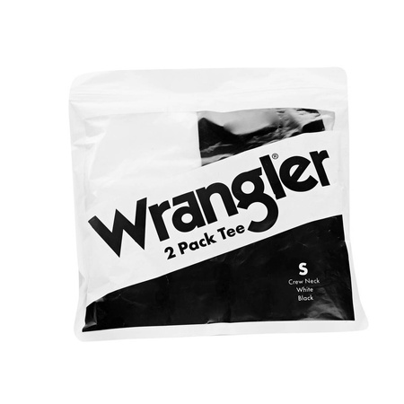 WRANGLER 2 PACK TEE WHITE BLACK W7500FQ01