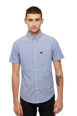 LEE BUTTON DOWN SS HEATHER BLUE L886NCLI